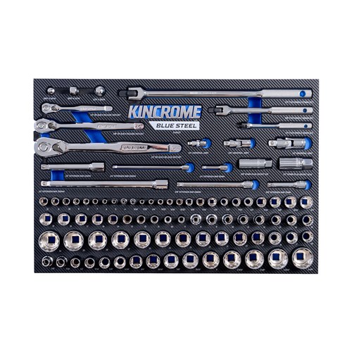 BLUESTEEL® 92 Piece Sockets & Accessories EVA Tray