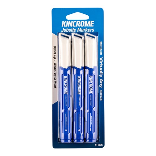 Paint Marker Bullet Tip 3 Piece White