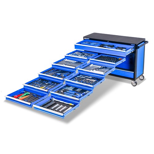 EVOLUTION Trolley Tool Kit 555 Piece 13 Drawer (53")