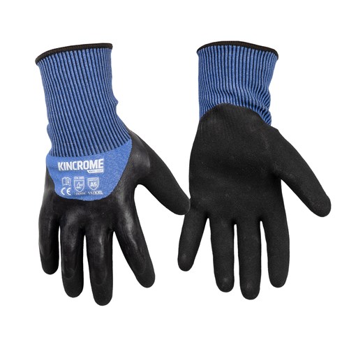 Cut-Resistant Sandy Latex Dipped Gloves - Small