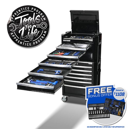 CONTOUR® Workshop Tool Kit 307 Piece 11 Drawer (29") Black