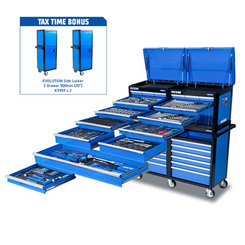 EVOLUTION Workshop Tool Kit 648 Piece 27 Drawer (53”)